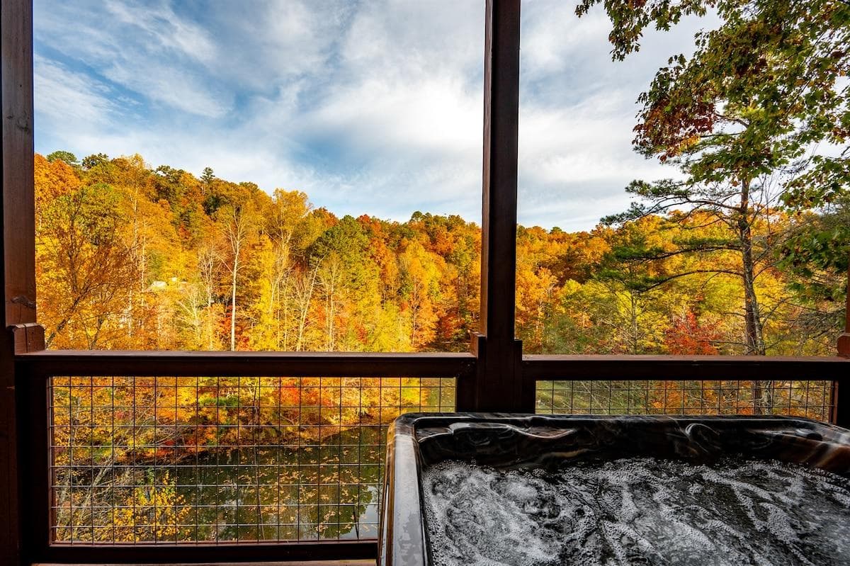 Relax In the Hot Tub While Overlooking an Insane View